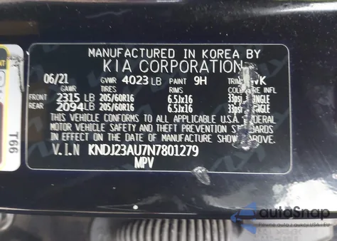 2022 Kia Soul Lx из США, поврежденный, VIN KNDJ23AU7N7801279